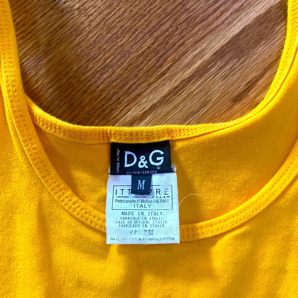 D&G Yellow Rhinestone Tank Top - Picture 3 of 3